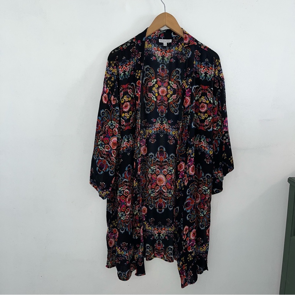 Patrons of Peace Black Floral Robe